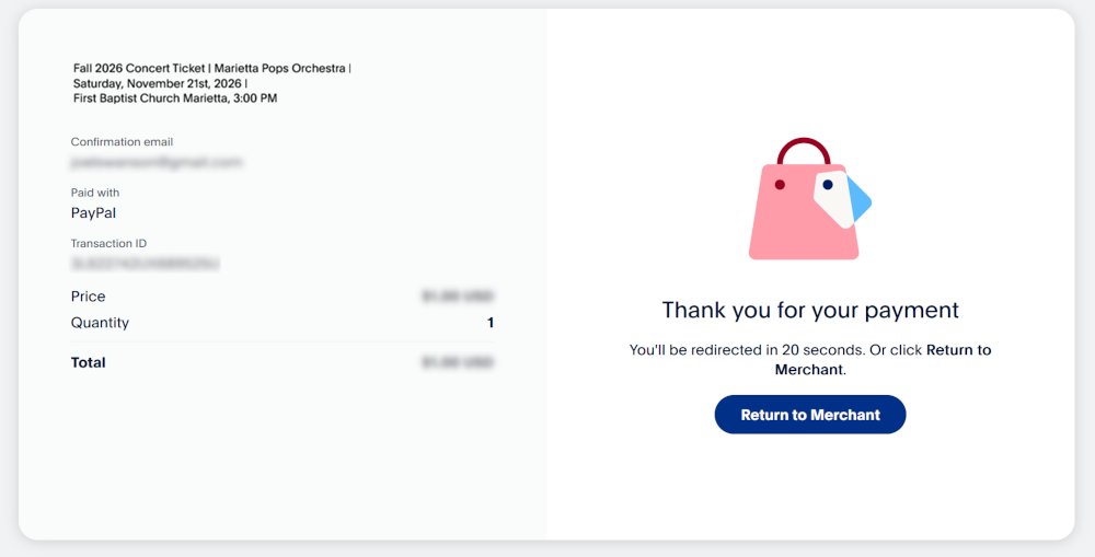ticket post-sale sample